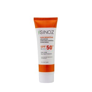 کرم ضد آفتاب بدون رنگ سینوز spf 50 مدل پلاس مناسب انواع پوست حجم 50 میلی لیتر
